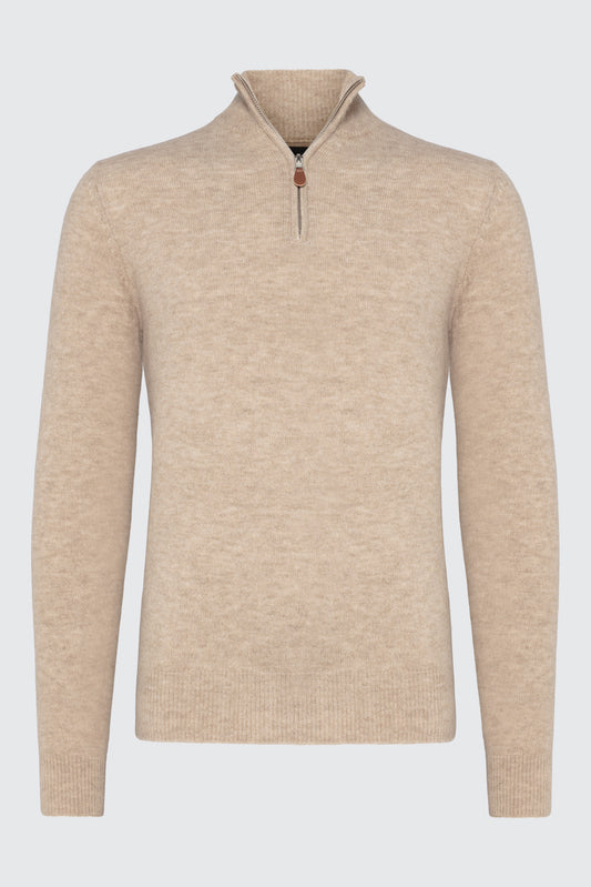 Kasjmir Genser Sand Zip