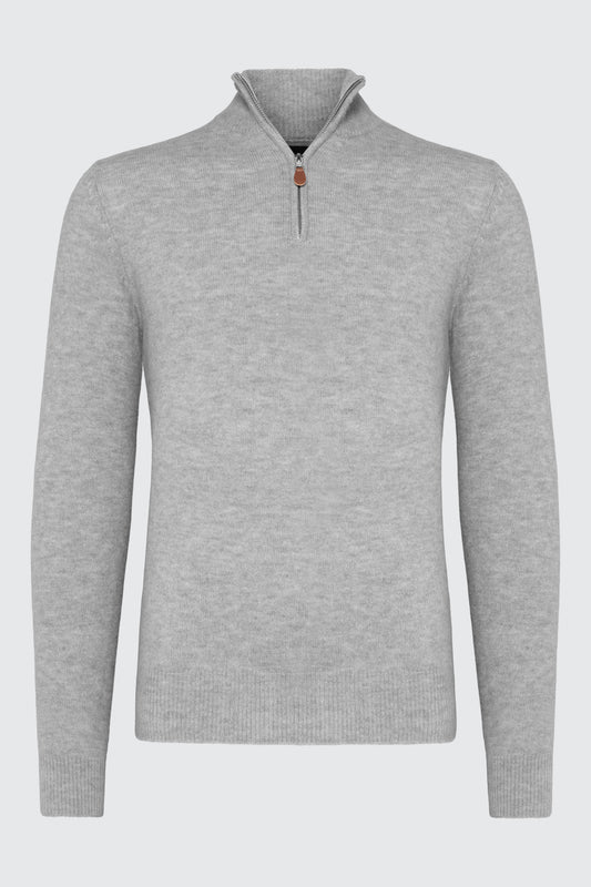 Kasjmir Genser Grey Zip