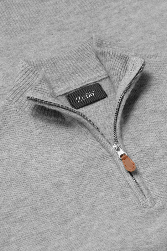Kasjmir Genser Grey Zip