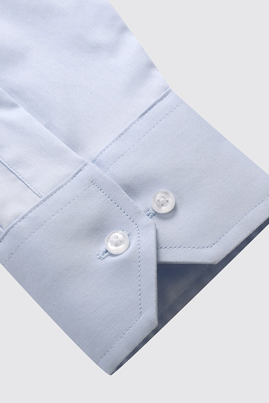 Light Blue Stretch Skjorte Slim