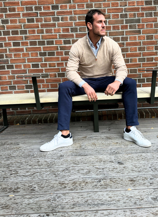 Kasjmir Genser Sand Zip