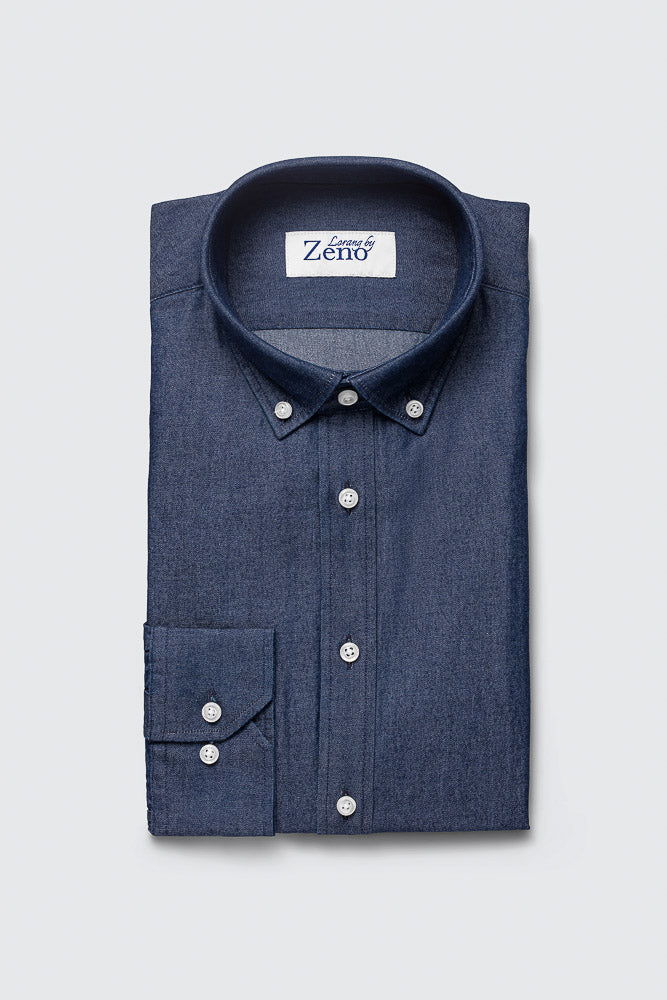 Lightweight Denim Skjorte Slim