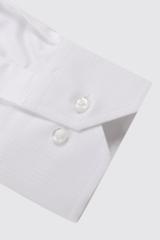 Check White 2ply Skjorte Regular