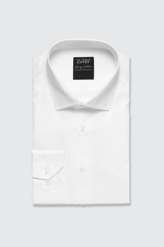Check White 2ply Skjorte Slim