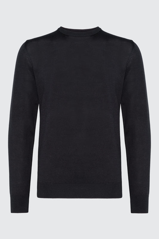 Merino Genser Navy Rund