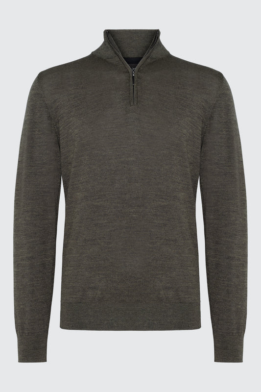 Merino Genser Brown Zip