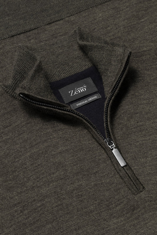 Merino Genser Brown Zip