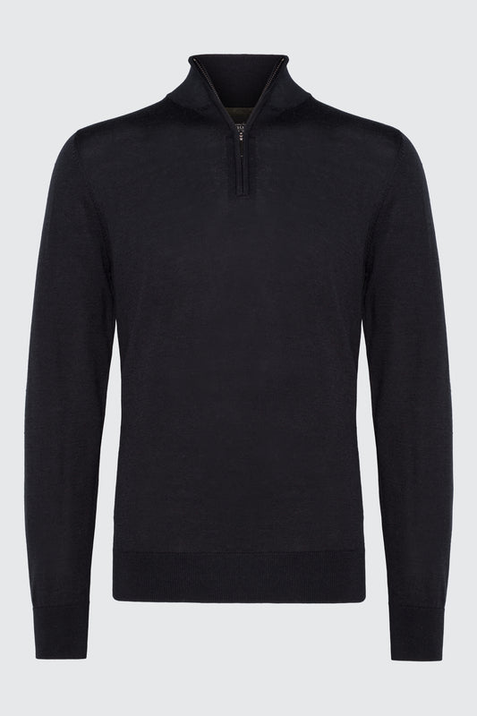 Merino Genser Navy Zip