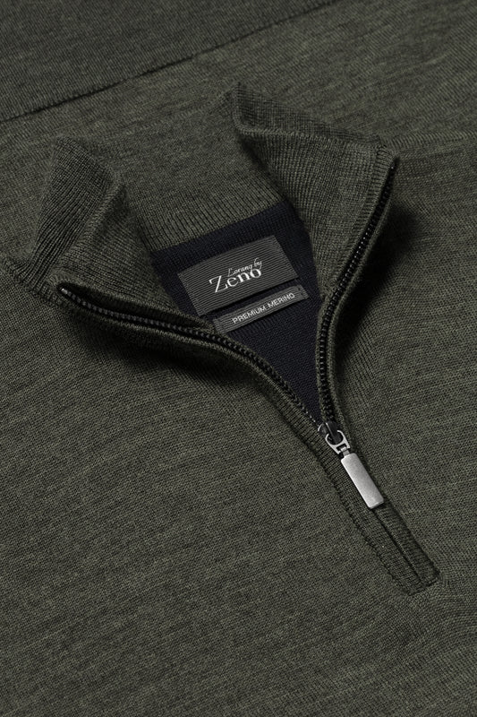 Merino Genser Moss Zip