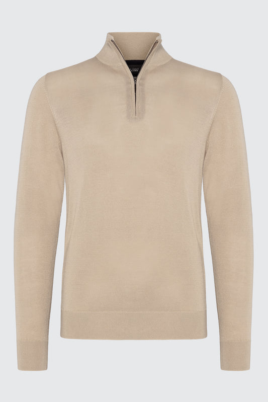 Merino Genser Sand Zip
