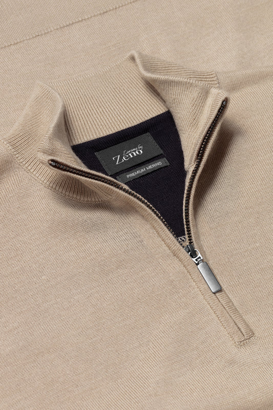 Merino Genser Sand Zip