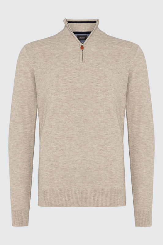 Soft Cotton Sand Genser Zip