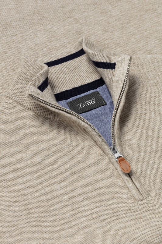 Soft Cotton Sand Genser Zip