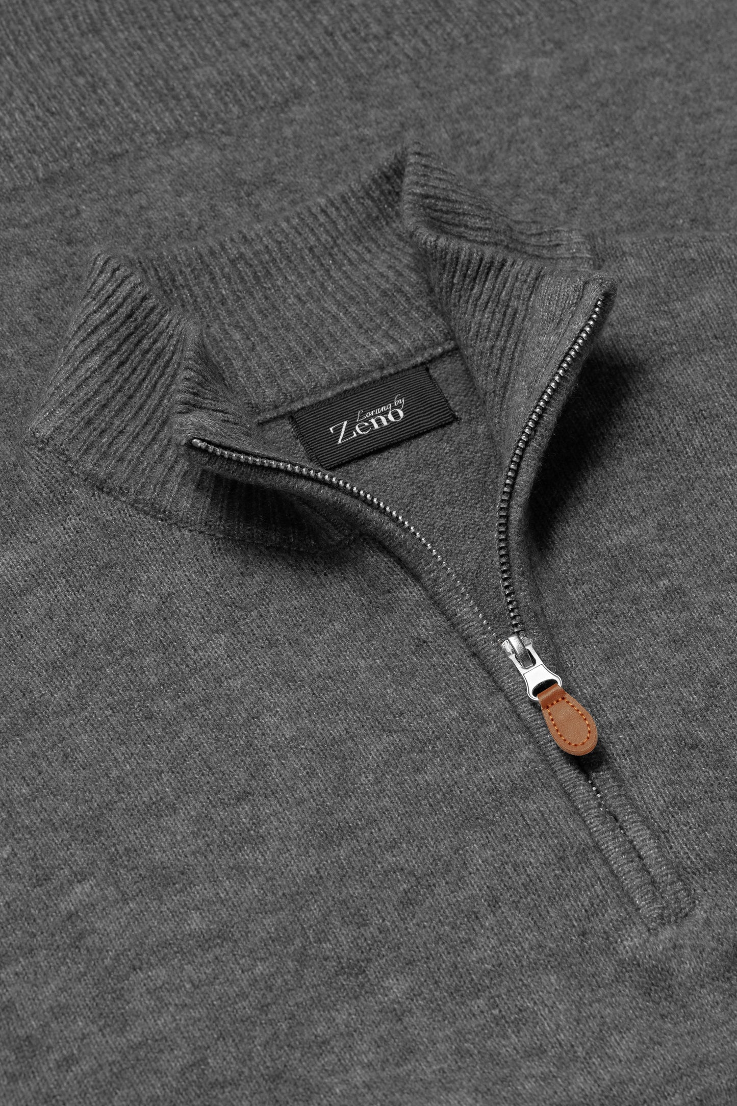 Kasjmir Genser Koksgrå Zip