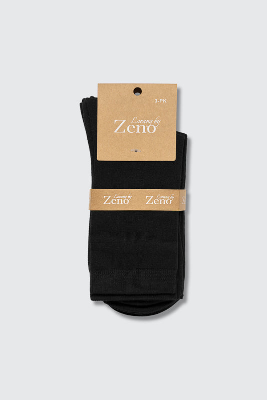 3-pk Svarte Sokker
