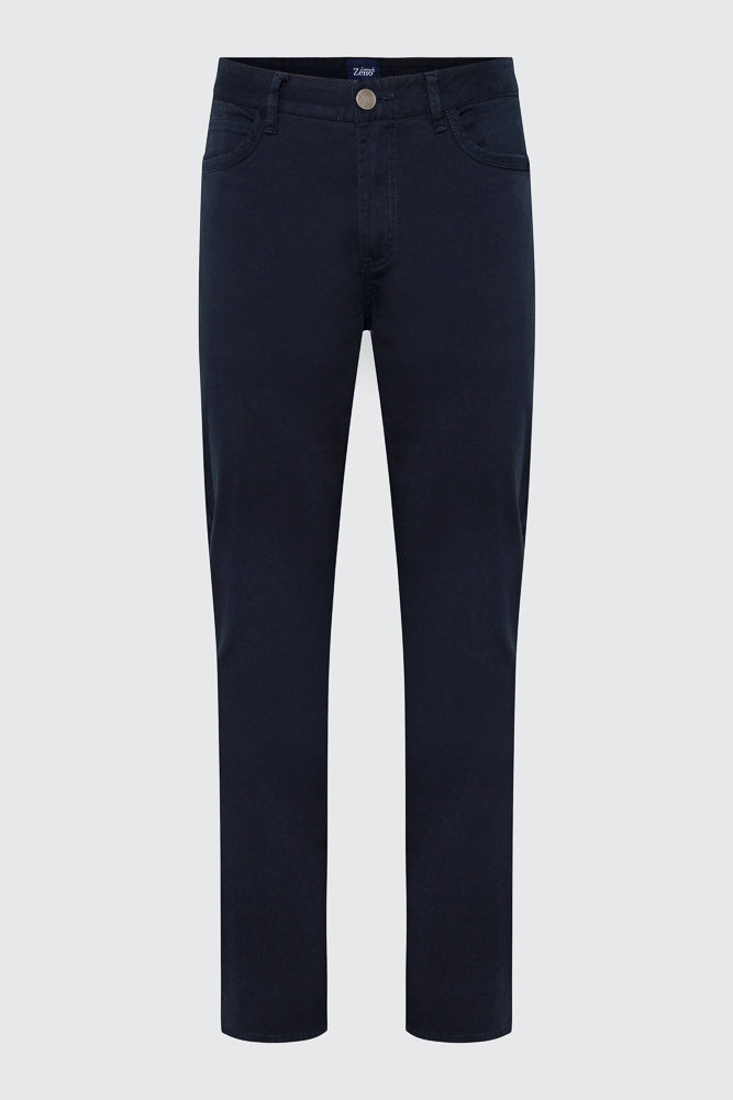 Navy Bukse 5-pocket Stretch