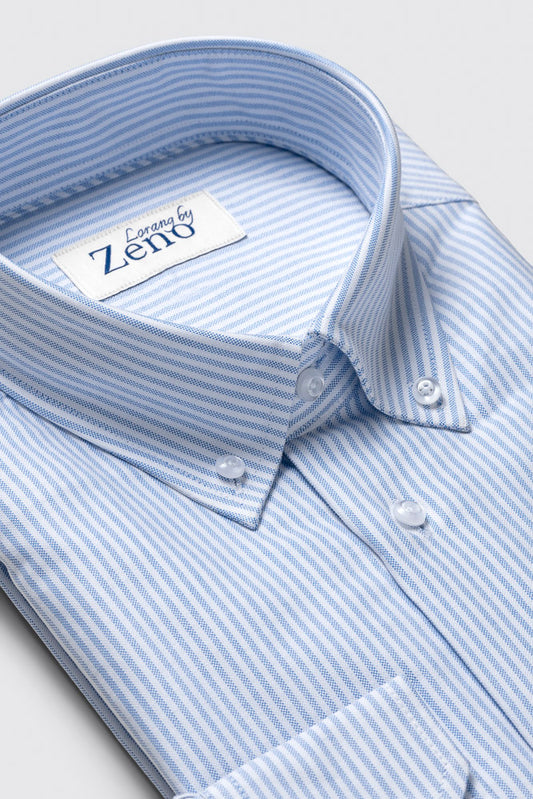 Oxford Striper Skjorte Slim