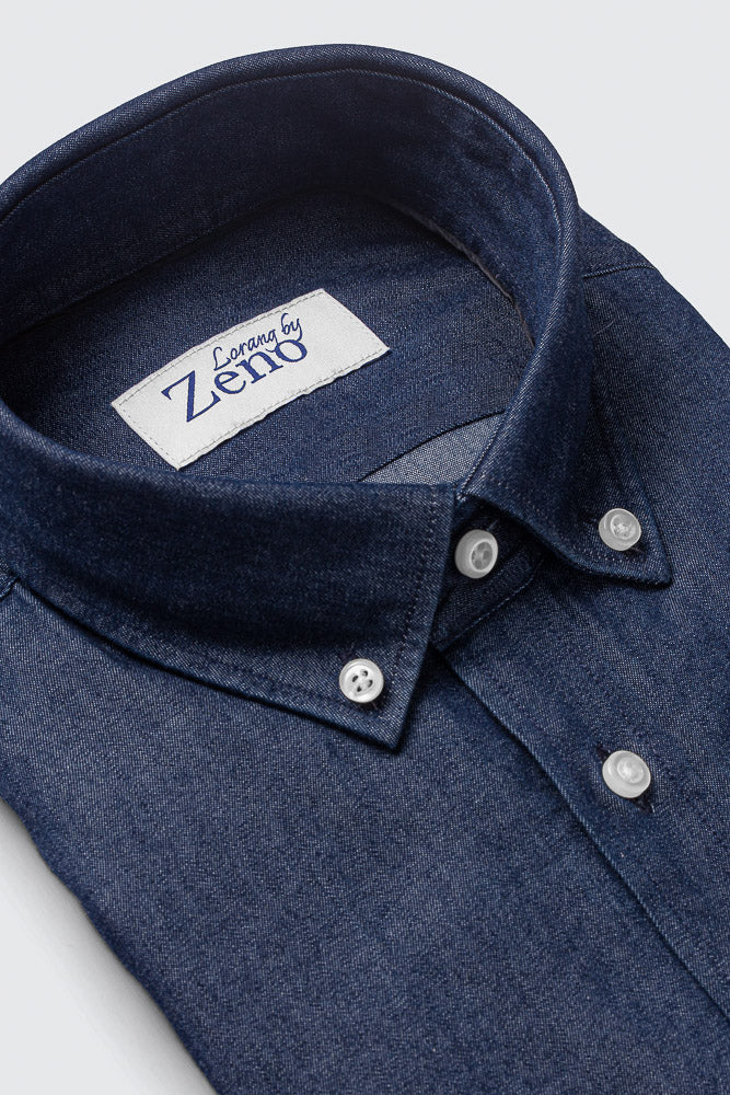 Lightweight Denim Skjorte Slim