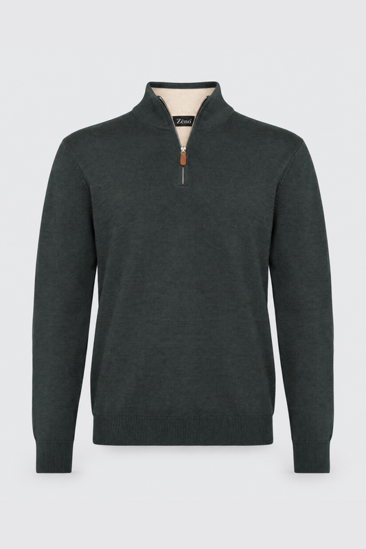 Merino Forest Zip Genser