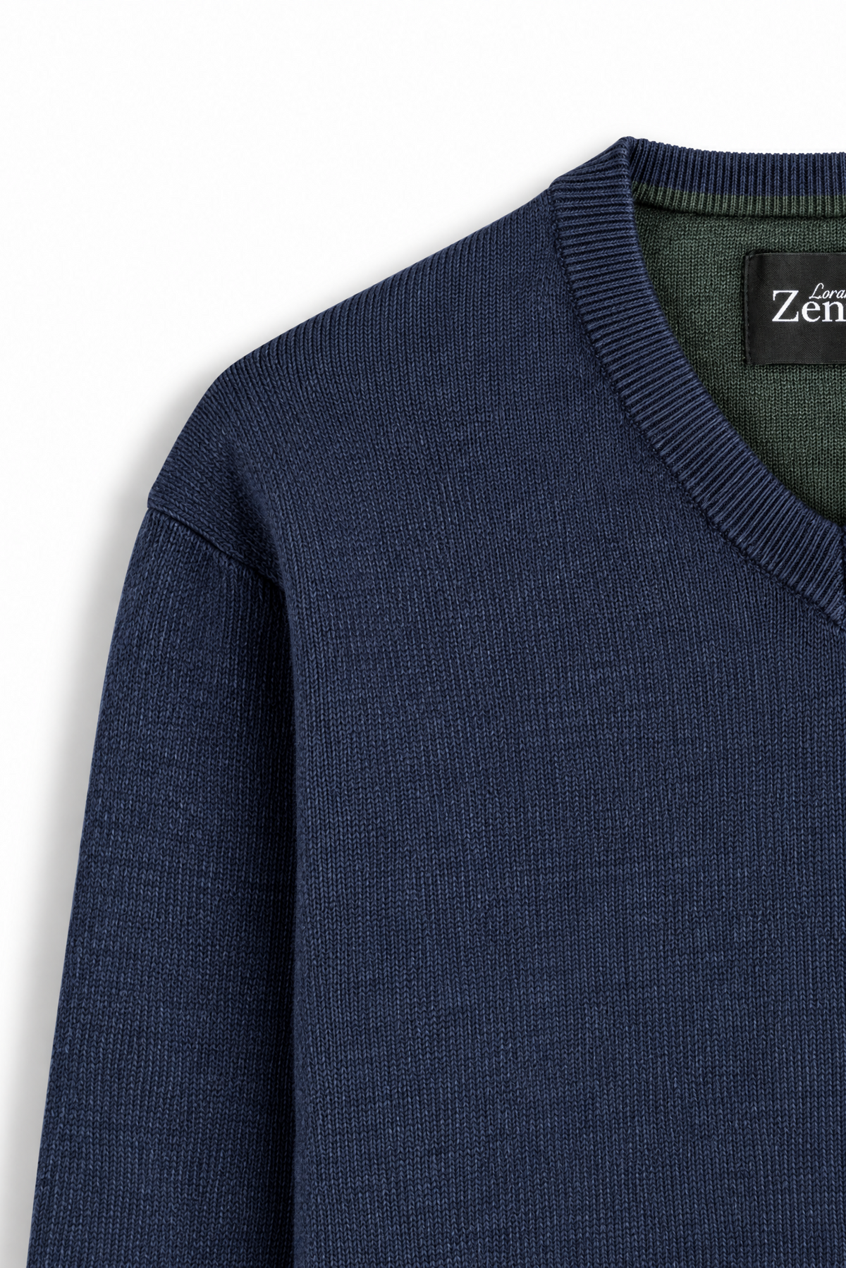 Merino Navy V-hals Genser