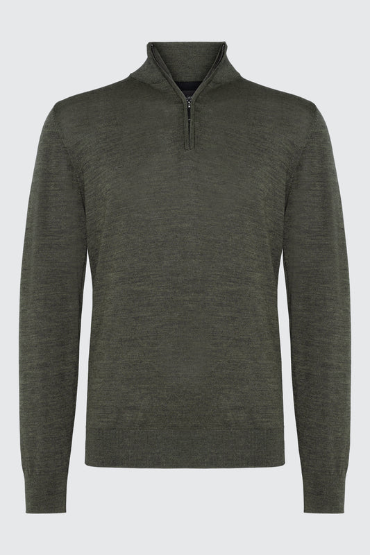 Merino Genser Moss Zip