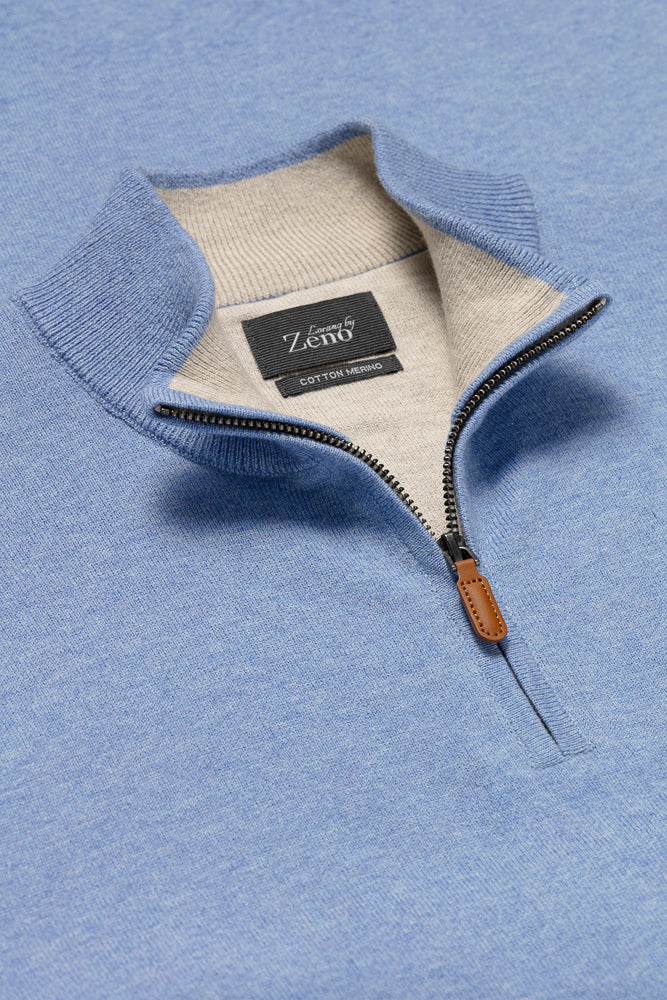 Genser Lys Blå Zip