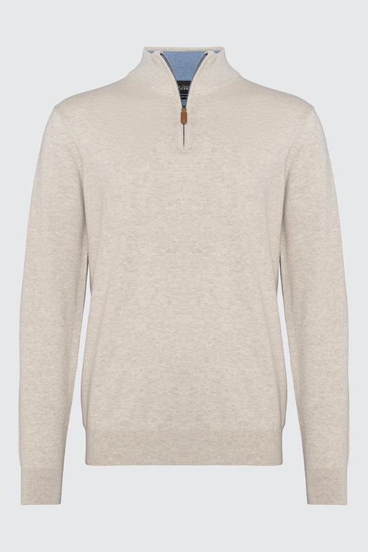 Bomull Merino Sand Zip
