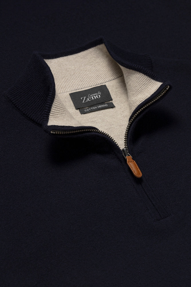 Genser Navy Zip