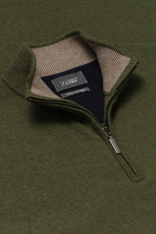 Kasjmir Genser Forest Halfzip