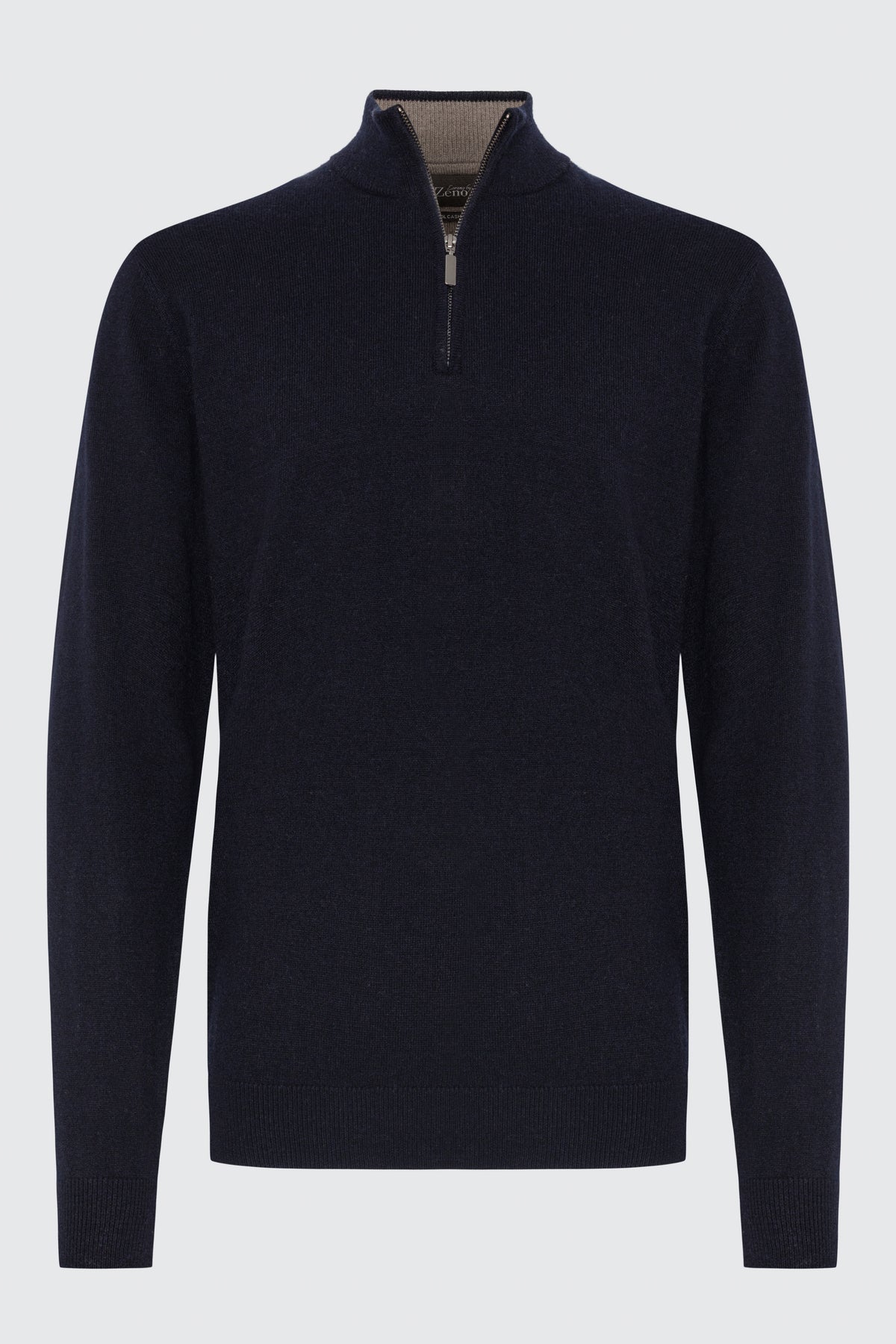 Kasjmir Genser Navy Halfzip
